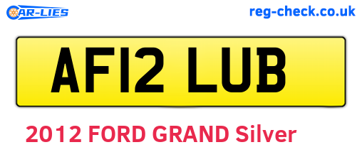 AF12LUB are the vehicle registration plates.