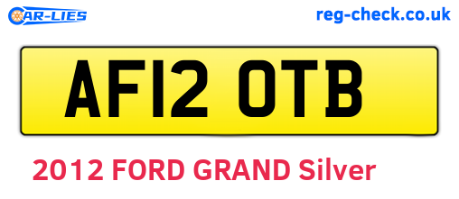 AF12OTB are the vehicle registration plates.