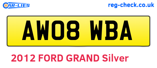 AW08WBA are the vehicle registration plates.