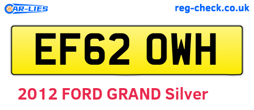 EF62OWH are the vehicle registration plates.