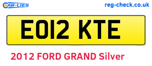 EO12KTE are the vehicle registration plates.