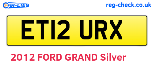 ET12URX are the vehicle registration plates.