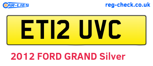 ET12UVC are the vehicle registration plates.