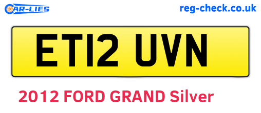 ET12UVN are the vehicle registration plates.