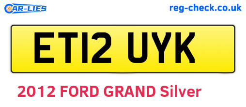 ET12UYK are the vehicle registration plates.