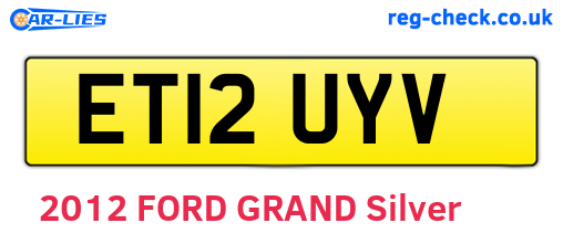 ET12UYV are the vehicle registration plates.