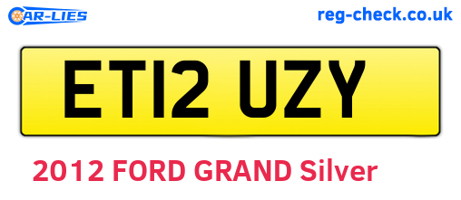 ET12UZY are the vehicle registration plates.