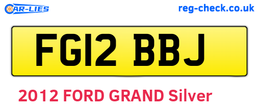 FG12BBJ are the vehicle registration plates.