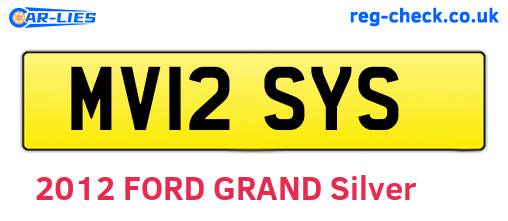 MV12SYS are the vehicle registration plates.