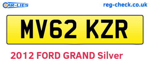 MV62KZR are the vehicle registration plates.
