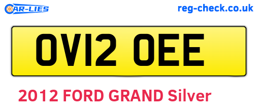 OV12OEE are the vehicle registration plates.