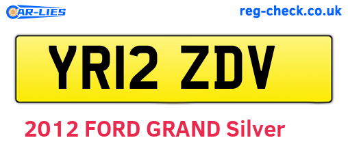 YR12ZDV are the vehicle registration plates.