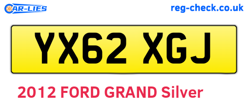 YX62XGJ are the vehicle registration plates.