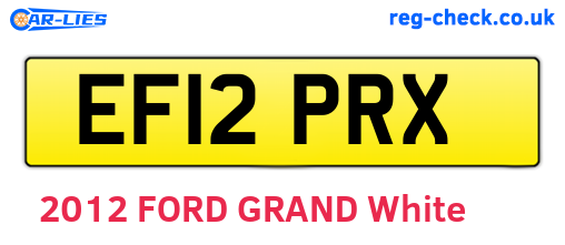 EF12PRX are the vehicle registration plates.