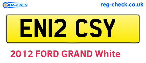 EN12CSY are the vehicle registration plates.
