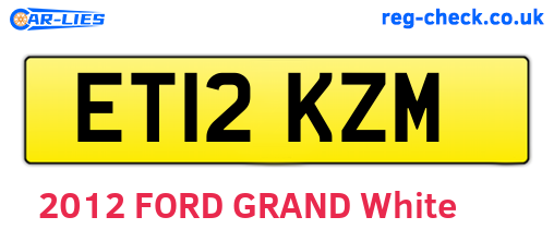 ET12KZM are the vehicle registration plates.
