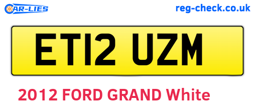 ET12UZM are the vehicle registration plates.