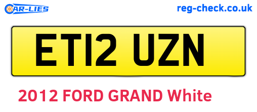 ET12UZN are the vehicle registration plates.