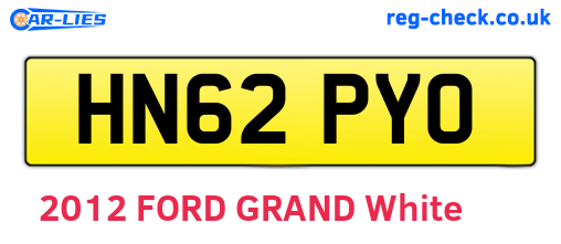 HN62PYO are the vehicle registration plates.