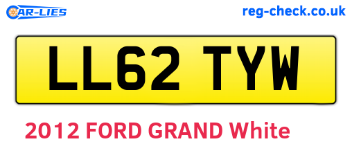 LL62TYW are the vehicle registration plates.