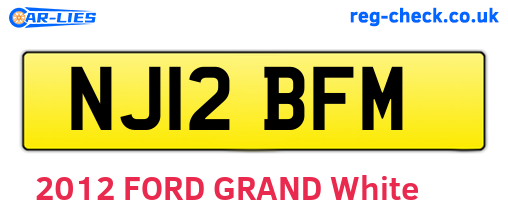 NJ12BFM are the vehicle registration plates.
