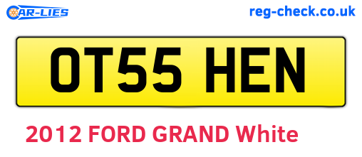 OT55HEN are the vehicle registration plates.