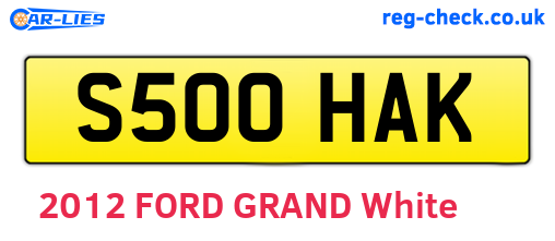 S500HAK are the vehicle registration plates.
