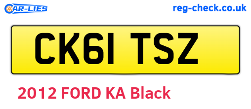 CK61TSZ are the vehicle registration plates.