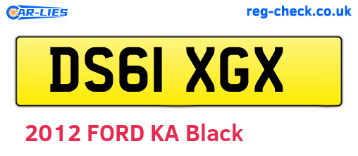 DS61XGX are the vehicle registration plates.