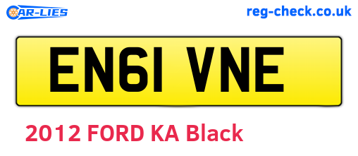 EN61VNE are the vehicle registration plates.