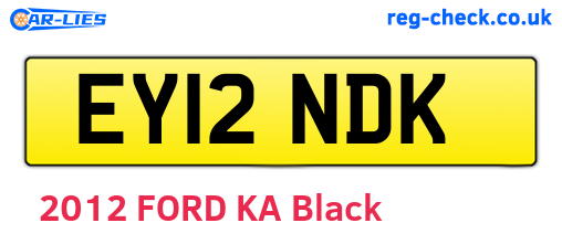 EY12NDK are the vehicle registration plates.