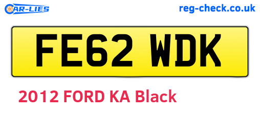 FE62WDK are the vehicle registration plates.