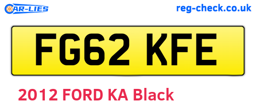 FG62KFE are the vehicle registration plates.