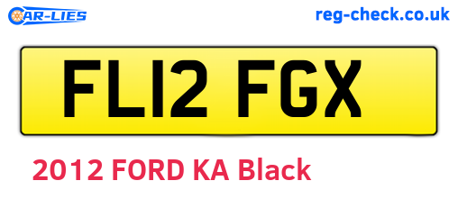 FL12FGX are the vehicle registration plates.