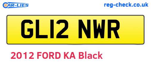 GL12NWR are the vehicle registration plates.