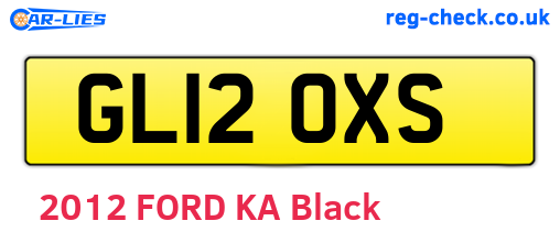 GL12OXS are the vehicle registration plates.