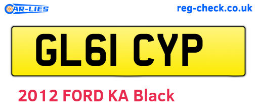 GL61CYP are the vehicle registration plates.