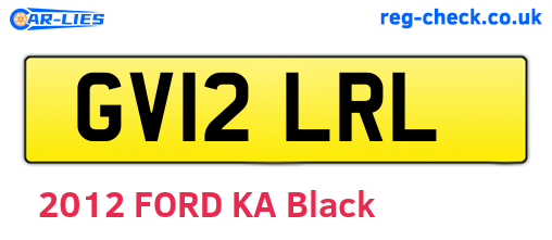 GV12LRL are the vehicle registration plates.