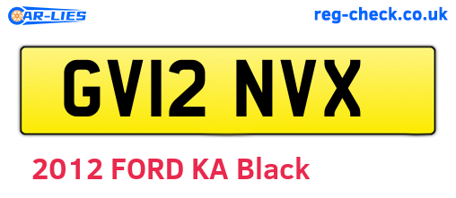 GV12NVX are the vehicle registration plates.