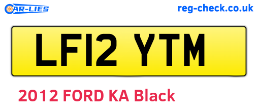 LF12YTM are the vehicle registration plates.