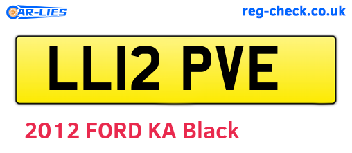 LL12PVE are the vehicle registration plates.