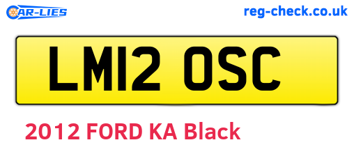 LM12OSC are the vehicle registration plates.