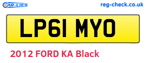 LP61MYO are the vehicle registration plates.