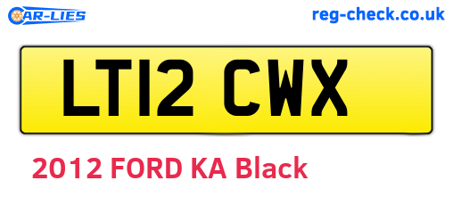 LT12CWX are the vehicle registration plates.