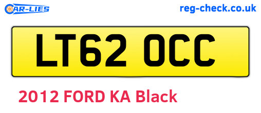 LT62OCC are the vehicle registration plates.