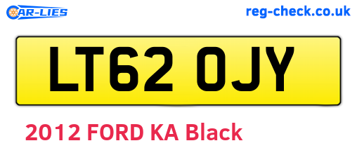 LT62OJY are the vehicle registration plates.