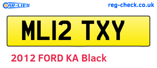 ML12TXY are the vehicle registration plates.