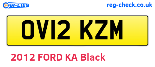 OV12KZM are the vehicle registration plates.
