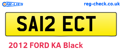 SA12ECT are the vehicle registration plates.