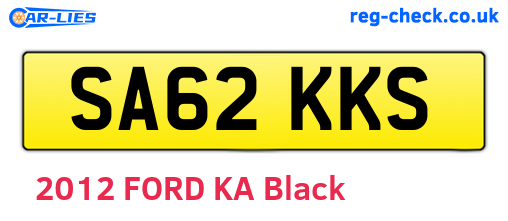 SA62KKS are the vehicle registration plates.